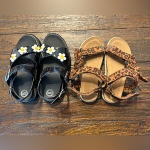 Wonder Nation Black and Brown Kids Sandals